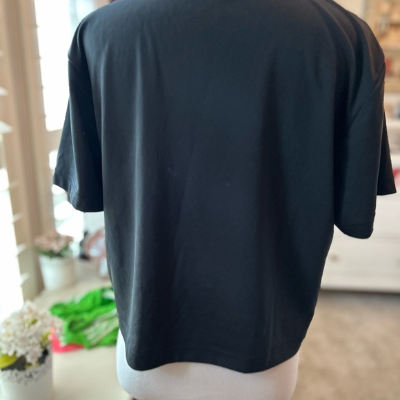 adidas Primeblue Black Crop Athletic Top Small - Picture 6 of 9